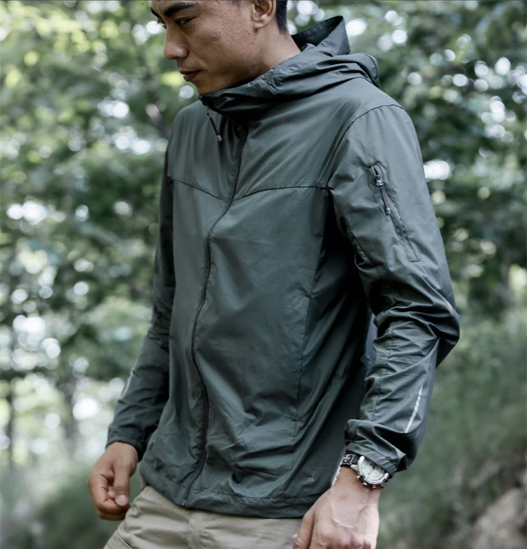 Windproof Jacket Softshell - FSTAR-Roupa de Proteção Solar Respirável Masculina,