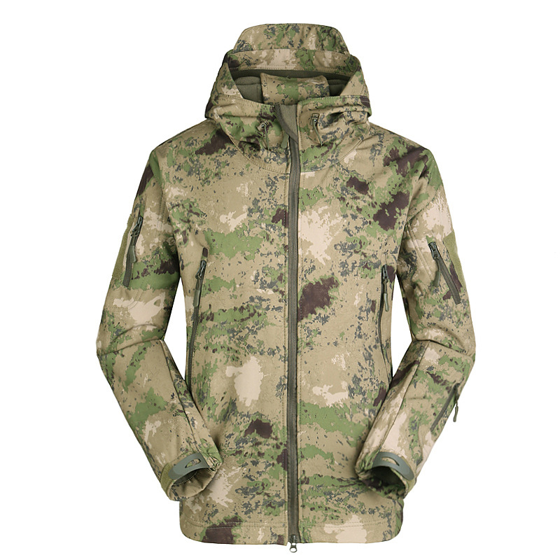 Windproof Jacket Softshell - Conjunto de camuflagem de aventura ao