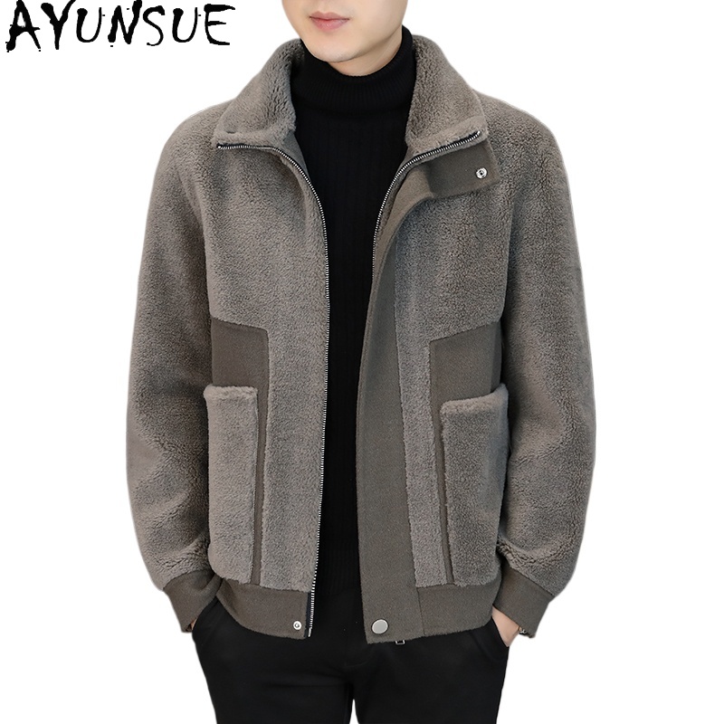 Winter Clothing Men Style - Ayunsue casacos de inverno 100% lã
