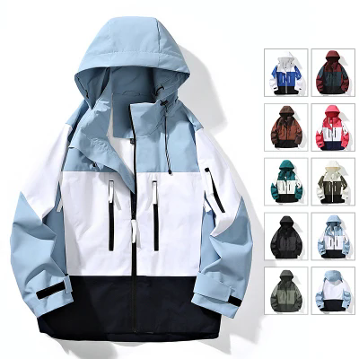 Windproof Jacket Softshell - Homens inverno parkas 2025 nova jaqueta