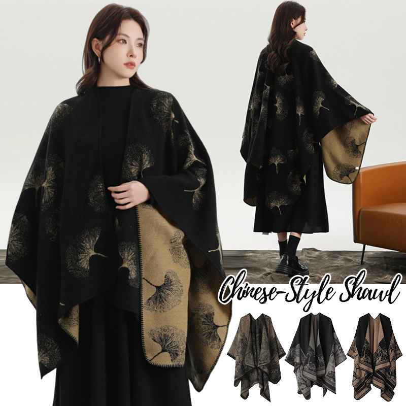 Winter Clothing Ideas - Xale de malha estampado para mulheres