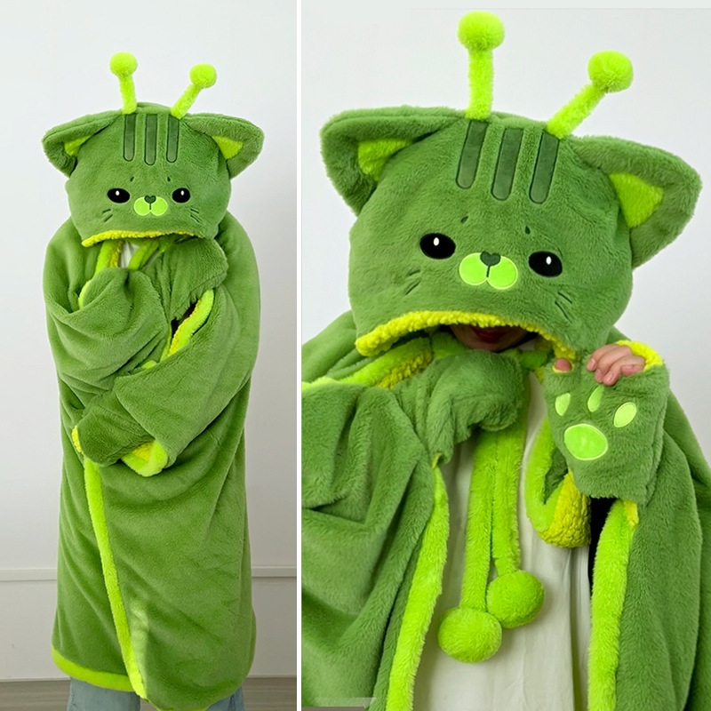 Winter Clothing Cute - Manta com Capuz de Gato Alienígena