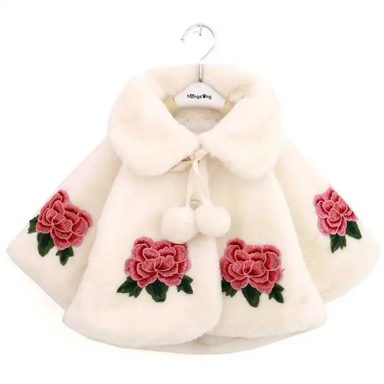 Winter Clothing Baby Girl - Poncho de Imitação de Pele Infantil,
