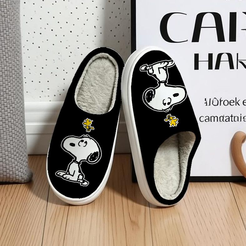 Winter Clothing Cute - Chinelo de Algodão Fofo Snoopy Peanuts,