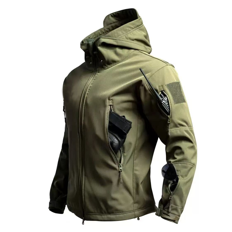 Windproof Jacket Softshell - Homens militar tático inverno outono quente