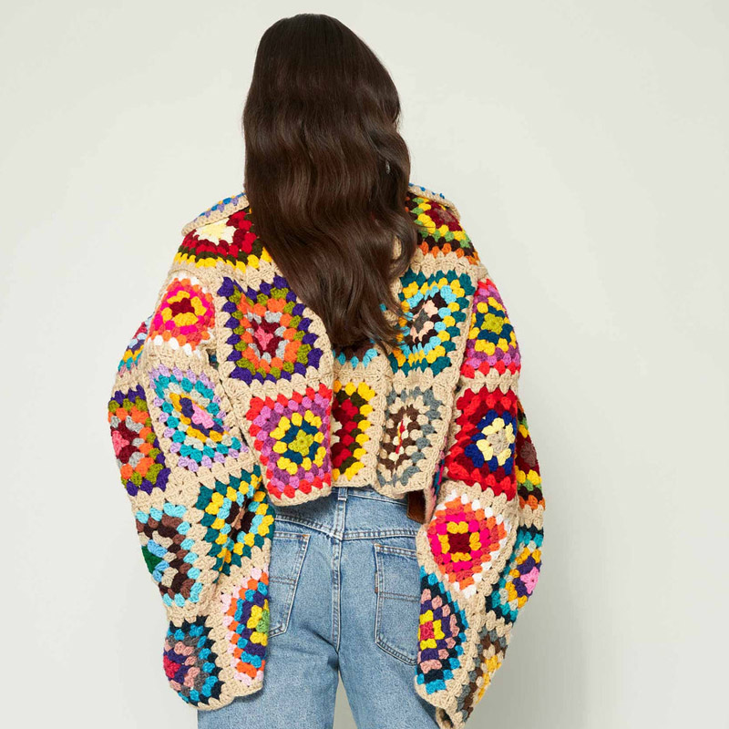 Suéteres de Crochê Coloridos c - Winter Clothing Cute avaliação e preço