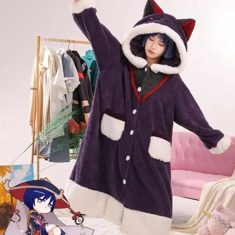 Genshin impacto cosplay pijama - Winter Clothing Cute avaliação e preço