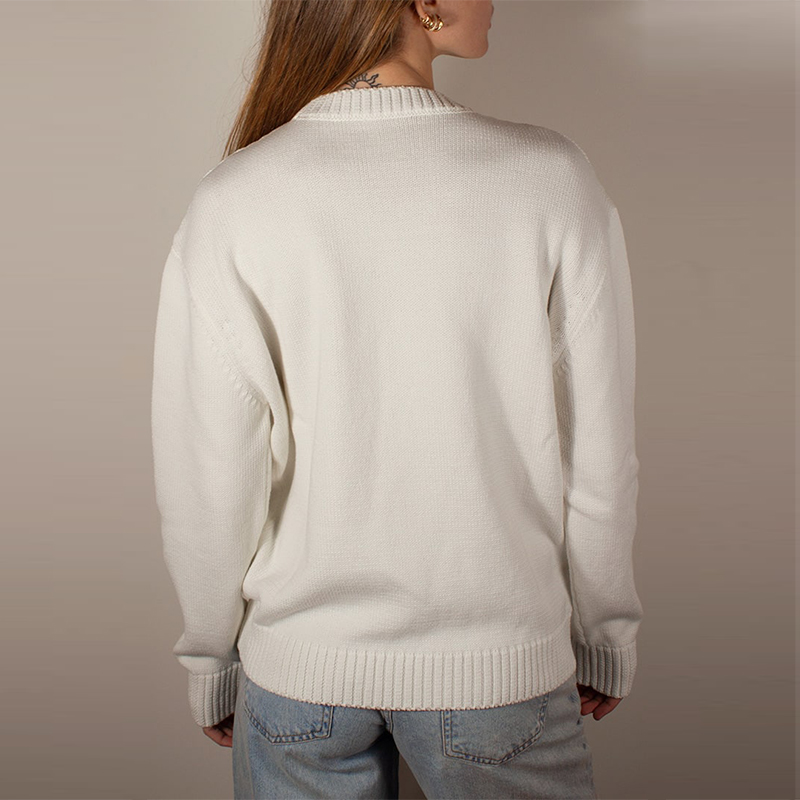 Camisola de malha com padrão d - Winter Clothing Cute avaliação e preço