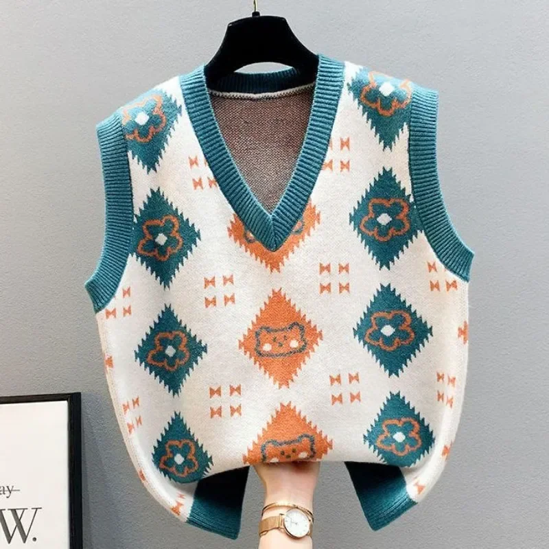 Coletes de malha com decote em - Winter Clothing Cute avaliação e preço