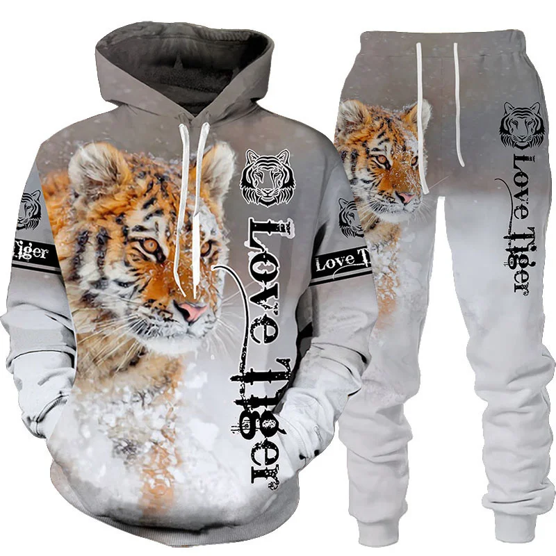 Novo animal 3d tigre impresso  - Winter Clothing Men Style avaliação e preço