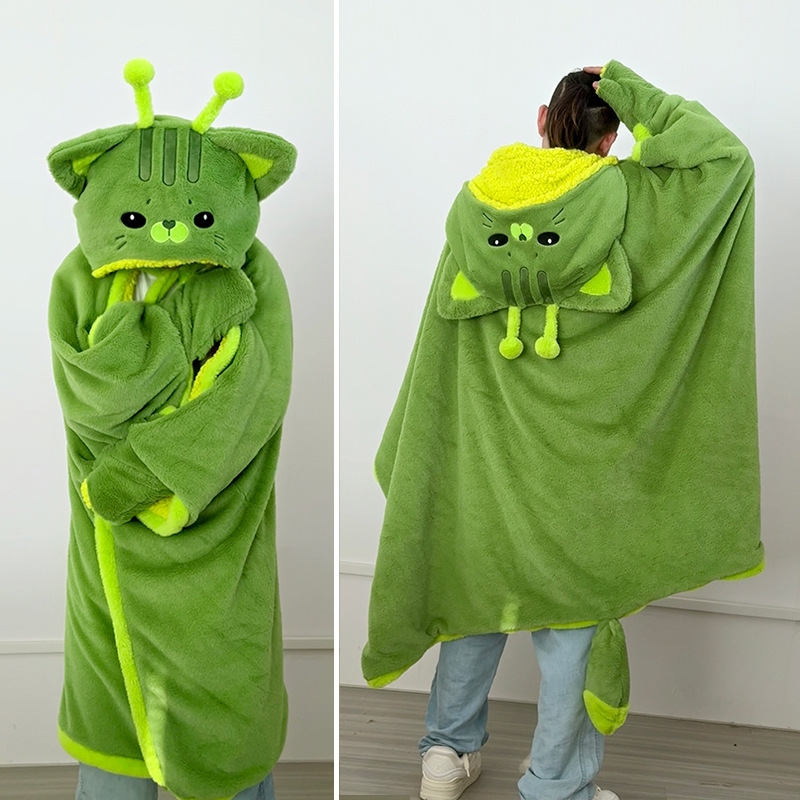 Manta com Capuz de Gato Aliení - Winter Clothing Cute avaliação e preço