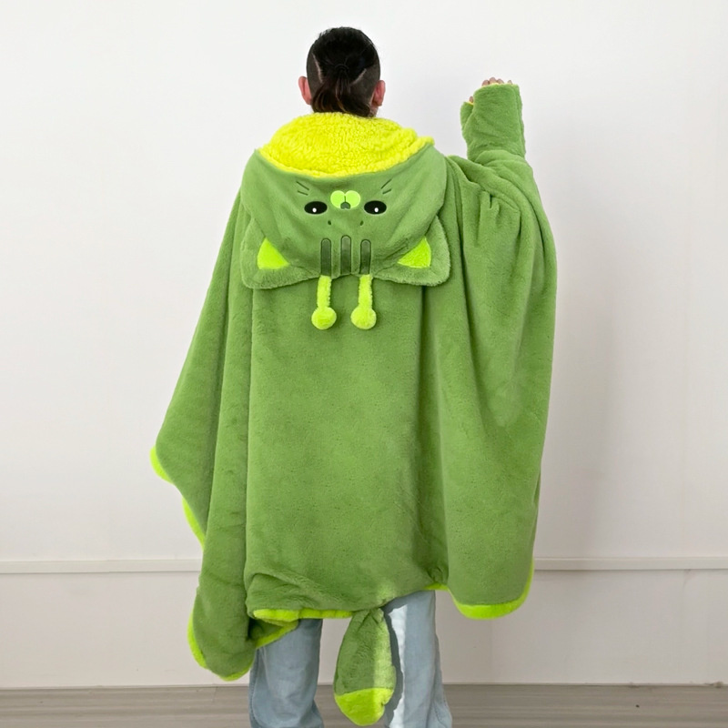 Manta com Capuz de Gato Aliení - Winter Clothing Cute avaliação e preço