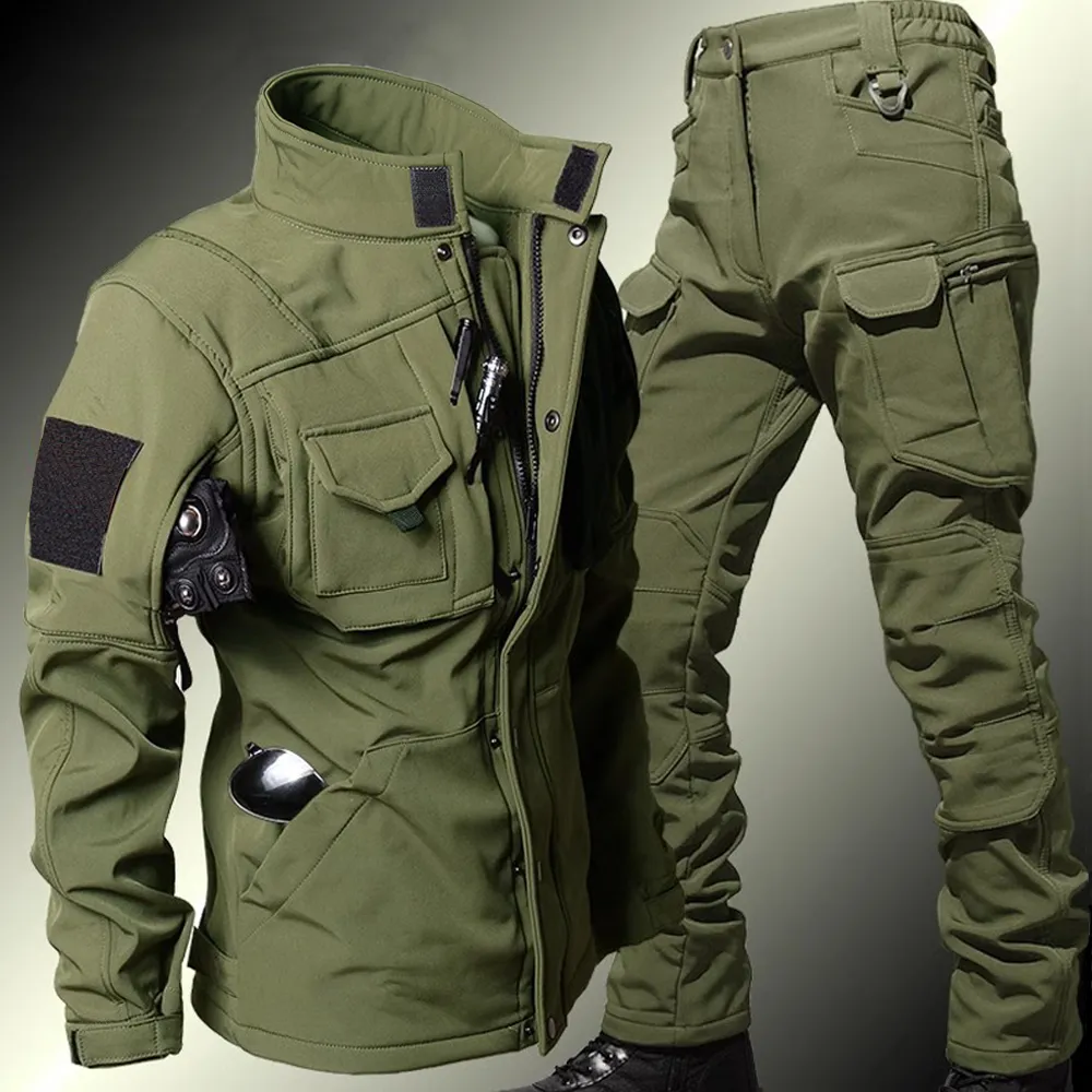 Conjunto tático de pele de tub - Windproof Jacket Softshell avaliação e preço
