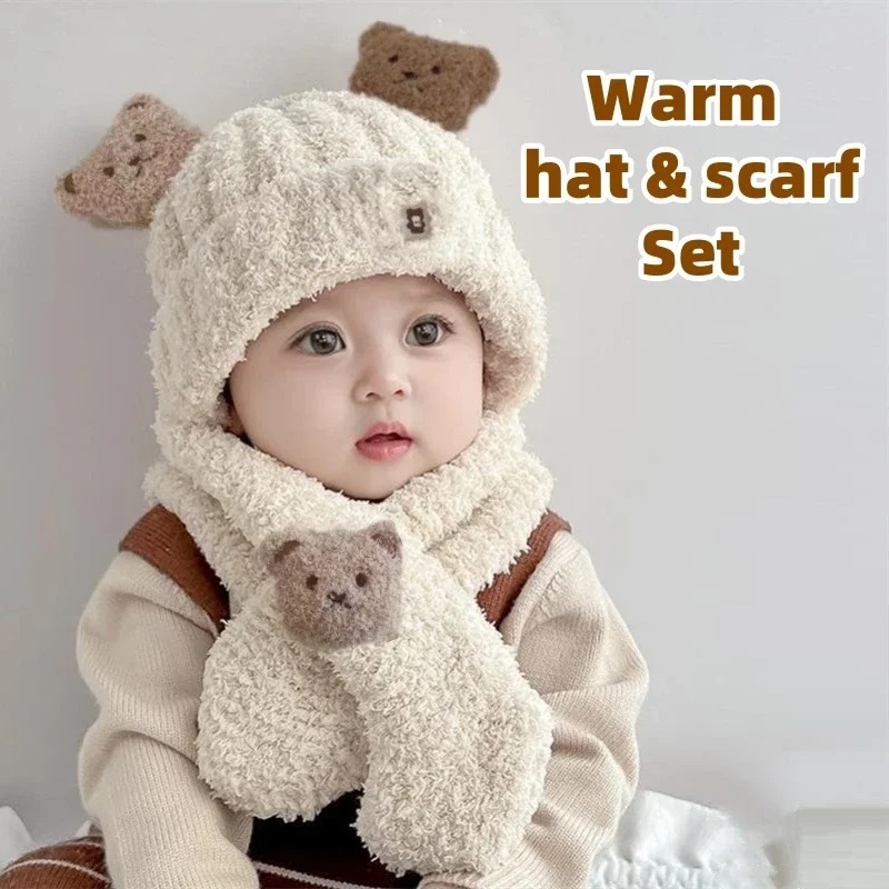 Conjunto de gorro e cachecol p - Winter Clothing Baby Girl avaliação e preço