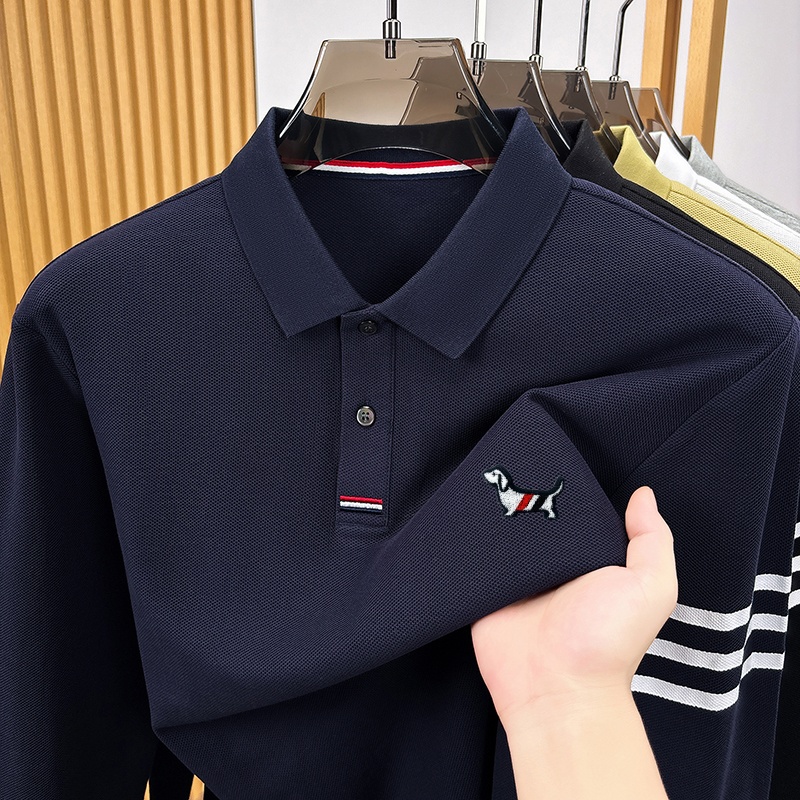 Camisa Polo Masculina de Manga - Winter Clothing Men Style avaliação e preço