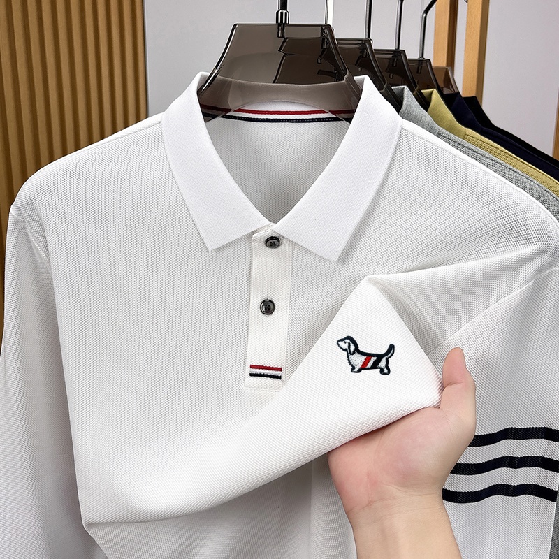 Camisa Polo Masculina de Manga - Winter Clothing Men Style avaliação e preço