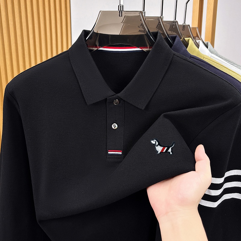 Camisa Polo Masculina de Manga - Winter Clothing Men Style avaliação e preço